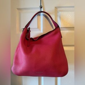 Bright Pink Leather Coach Bag